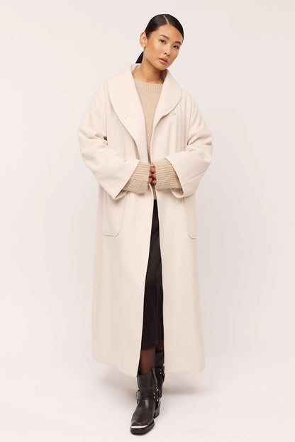 Camille Long Coat Winter White