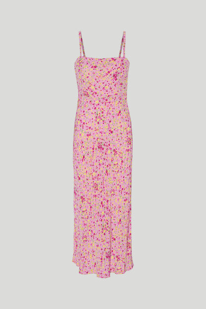 Jacquard Midi Slip Dress Fuchsia Pink