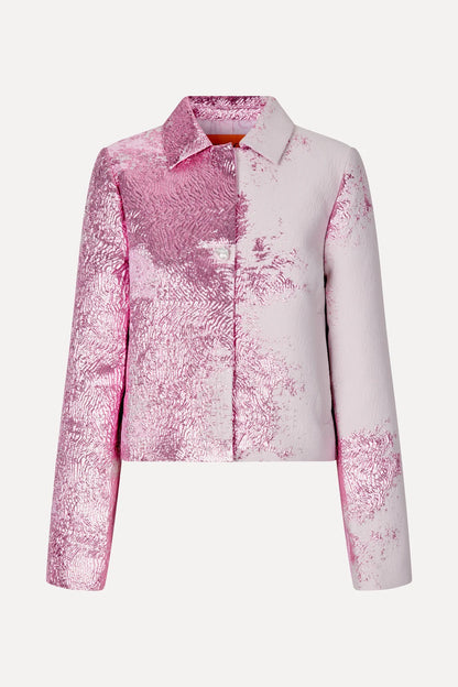 Kiana Woven Jacquard jacket Impressionist Wild Rose Bloom
