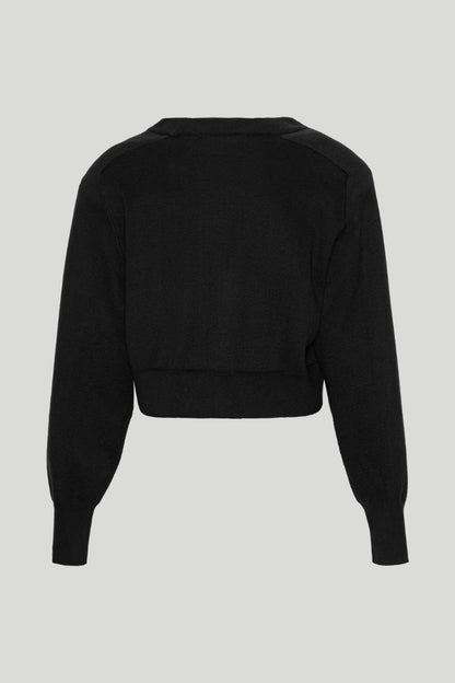 Sequin Logo Sweater Black